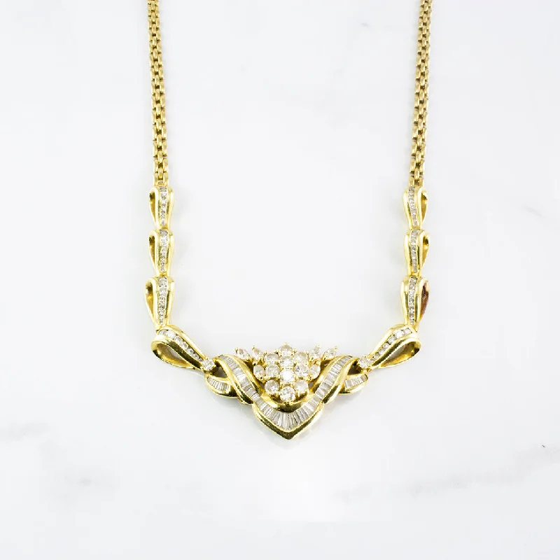 Diamond Collar Necklace | 2.90ctw | 18" |