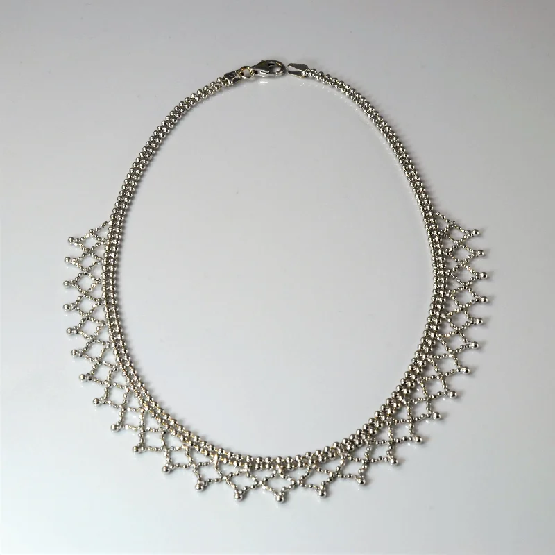 Filigree Beaded Choker Necklace | 14" |