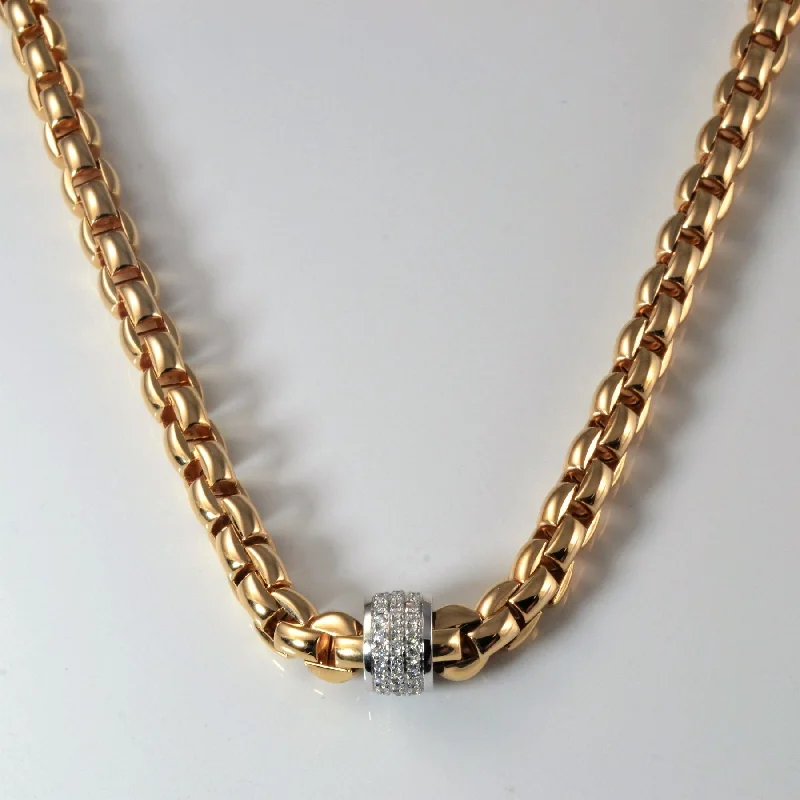 'FOPE' Diamond Pave Necklace | 0.58ct | 17" |