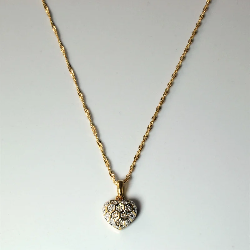 Diamond Heart Necklace | 0.04ctw | 20" |