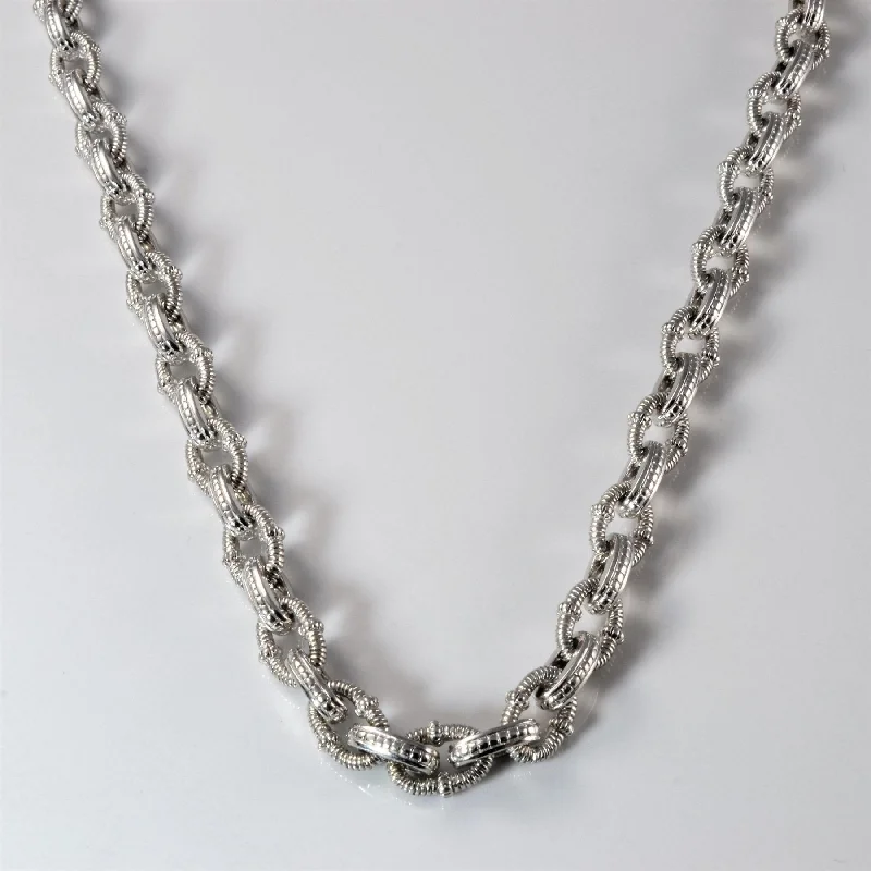 'Judith Ripka' Two Collection Diamond Rolo Necklace | 0.03ct | 15" |