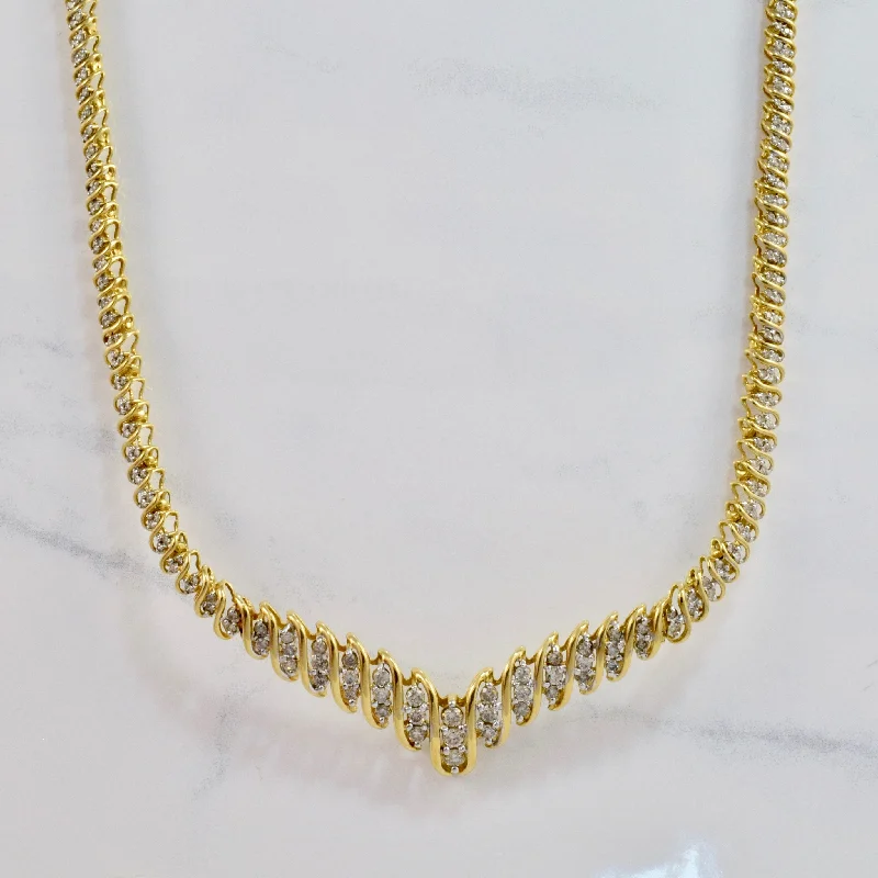 Large Diamond Necklace | 5.74 ctw SZ 16.5" |