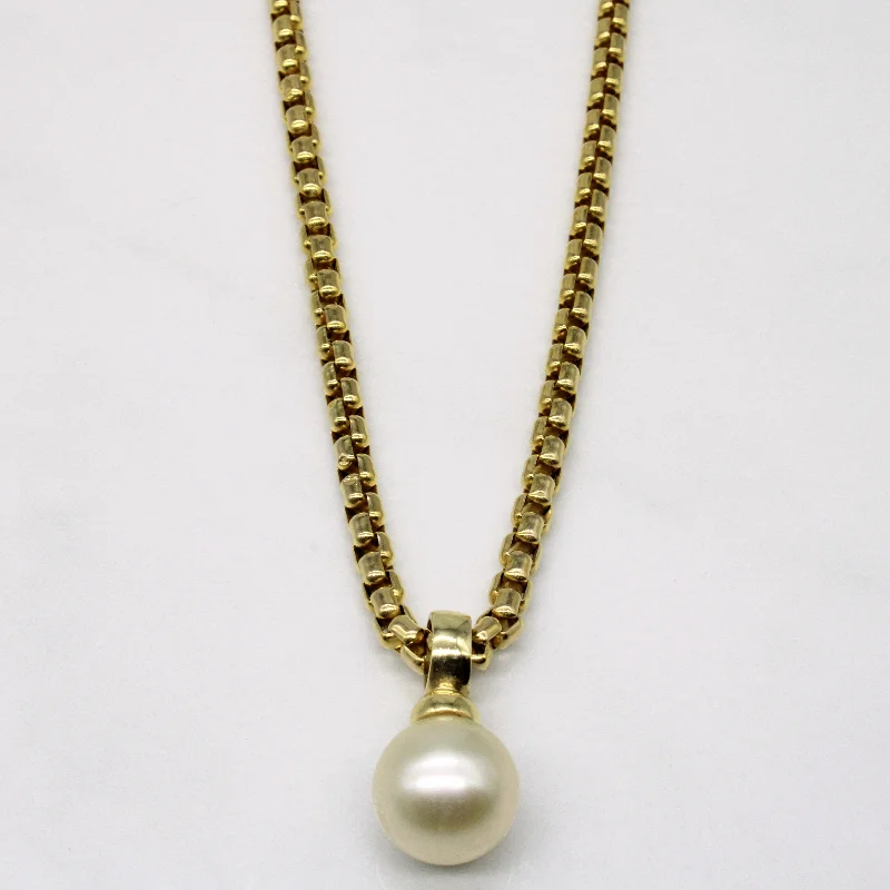 Light Gold Cultured Pearl Pendant & Necklace | 16" |