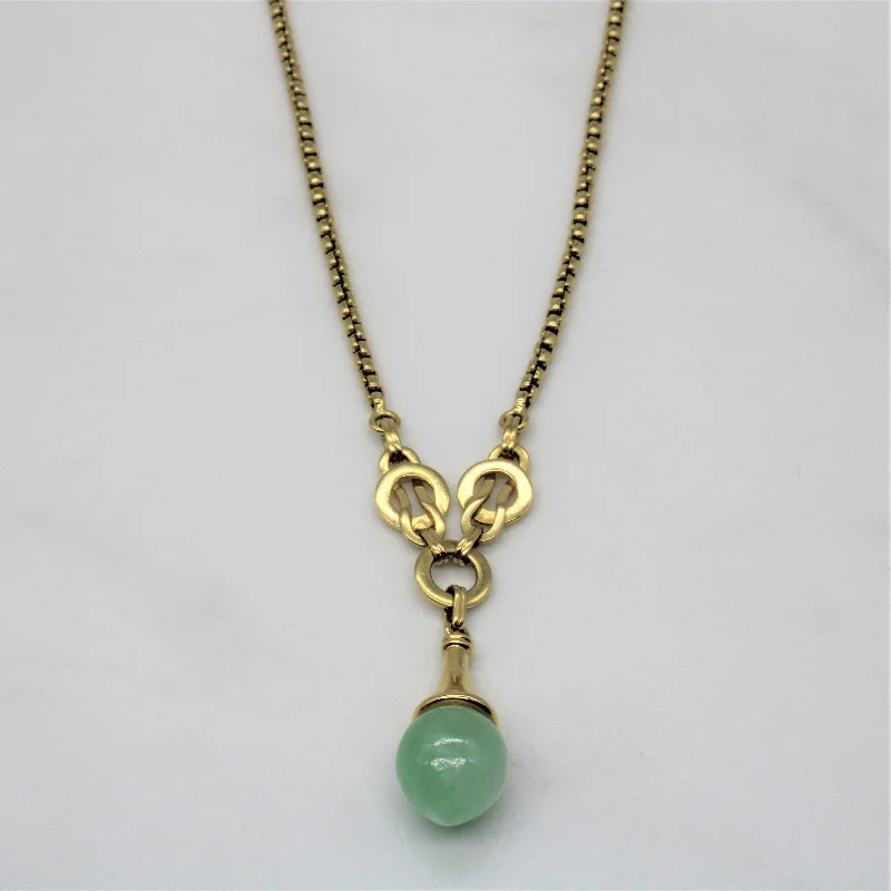 Links of London' Jadeite Drop Earrings & Necklace | 5.00ctw, 4.00ct | 17" |