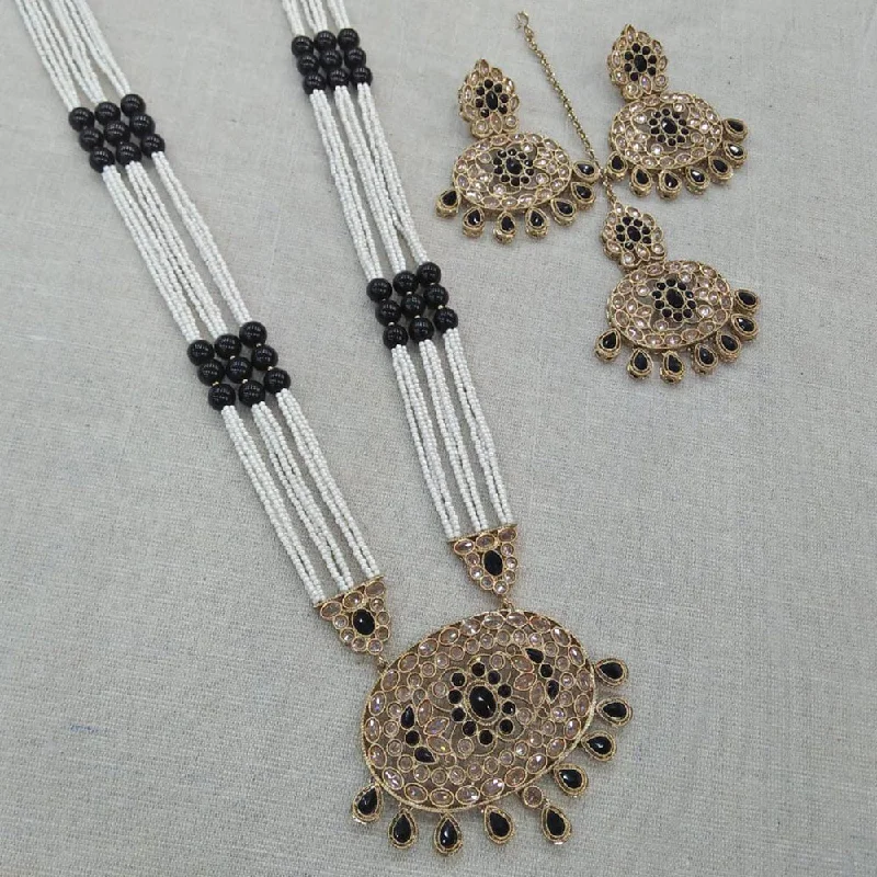 Manisha Jewellery Austrian Stone Long Necklace Set With Maangtikka