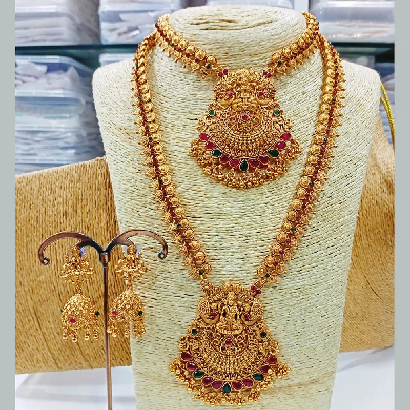 Manisha Jewellery Gold Plated Double Necklace Set