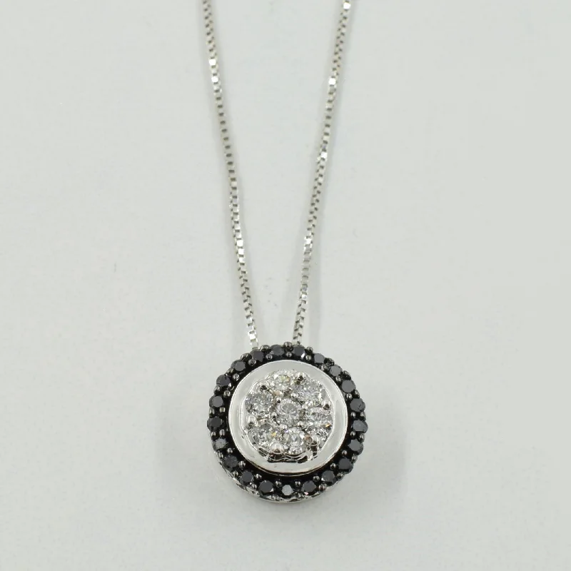 Natural & Black Diamond Necklace | 0.14ctw, 0.11ctw | 16" |