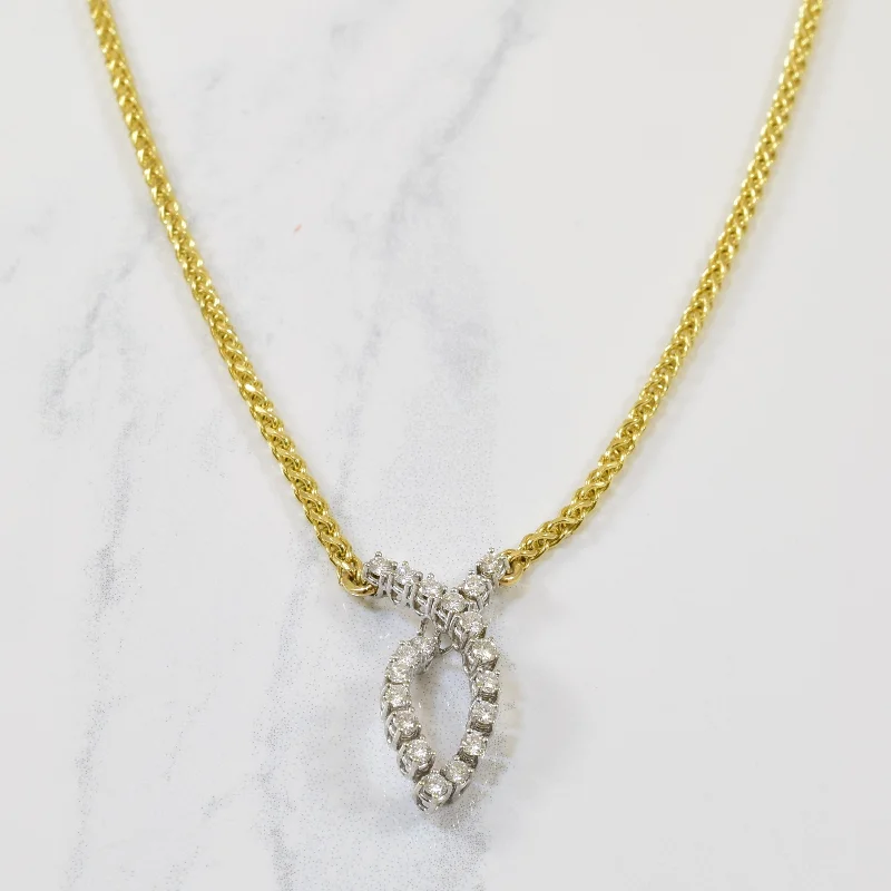 Pave Diamond Twist Necklace | 0.90ctw | 19" |