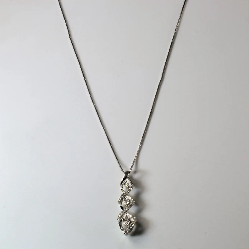 Pave Set Diamond Journey Necklace | 0.08ctw |18"|