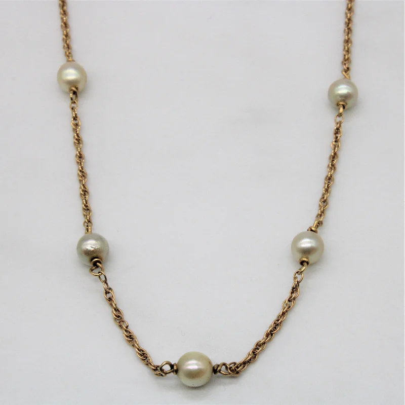 Dot Dash Pearl Necklace | 17" |