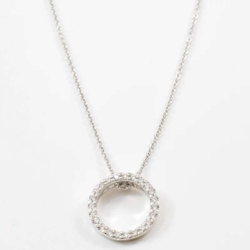 Petite Diamond Circle Necklace | 0.08 ctw | 18" |