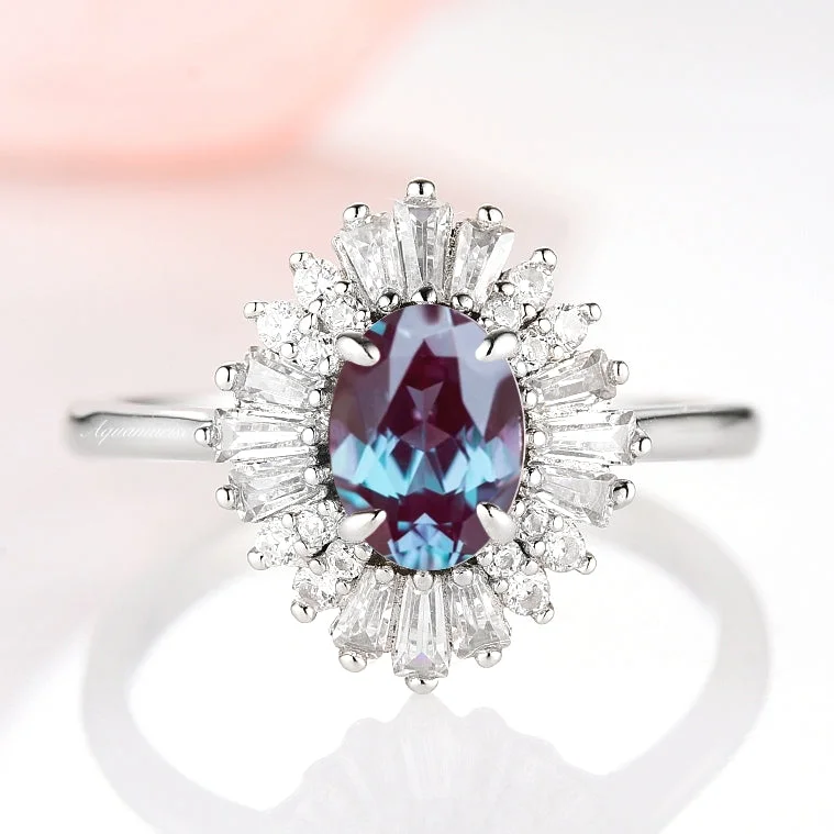 Victoria Alexandrite Ring- Sterling Silver