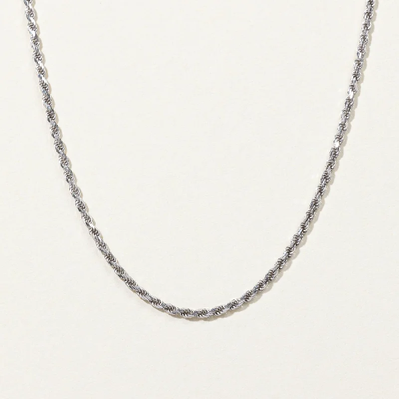 14k White Gold Rope Chain | 16" |