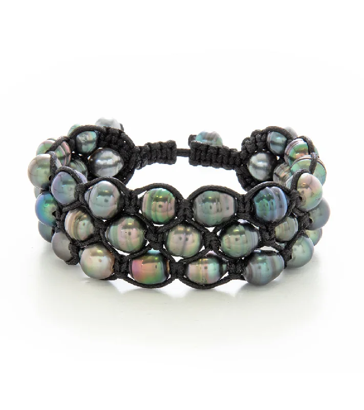 Woven Tahitian Pearl Bracelet (39 Pearls)- 36958C