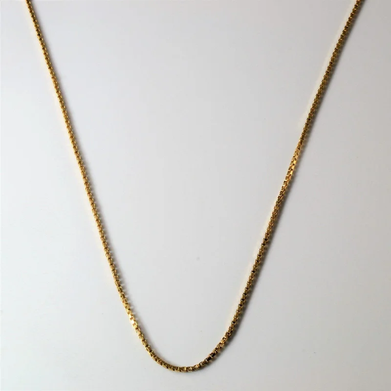 10k Yellow Gold Box Chain | 20"|