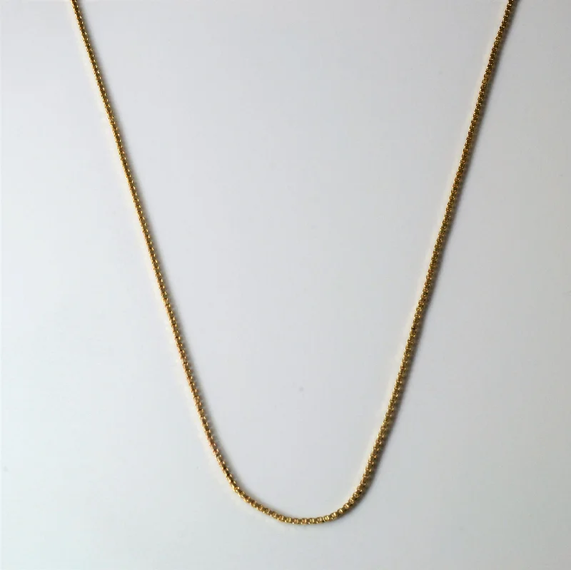 10k Yellow Gold Box Chain | 17"|