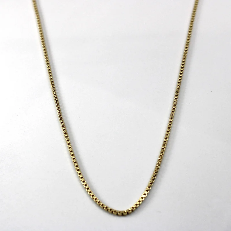 Yellow Gold Box Link Chain | 24"|