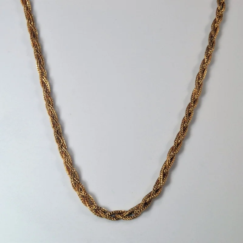 10k Yellow Gold Braided Chain | 14" |