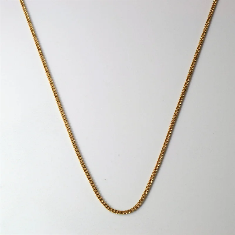 10k Yellow Gold Curb Chain | 16"|