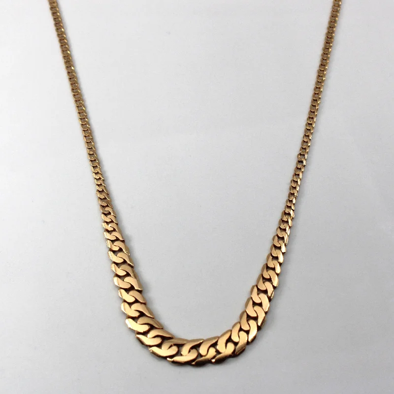 Yellow Gold Curb Link Chain | 18"|