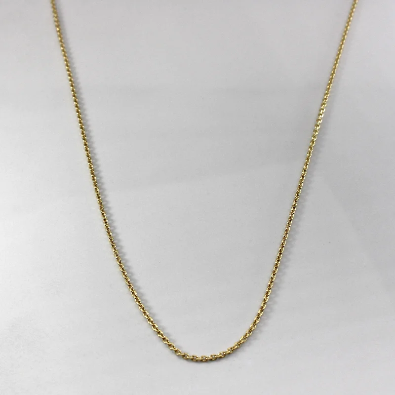 Yellow Gold Rolo Link Chain | 26"|