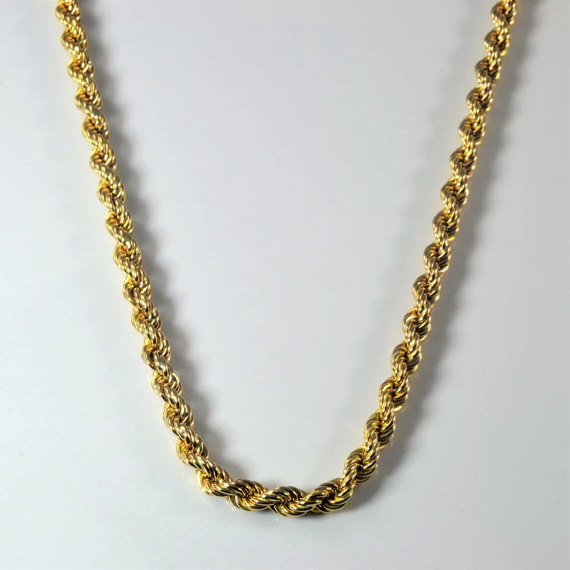 14k Yellow Gold Rope Chain | 24" |