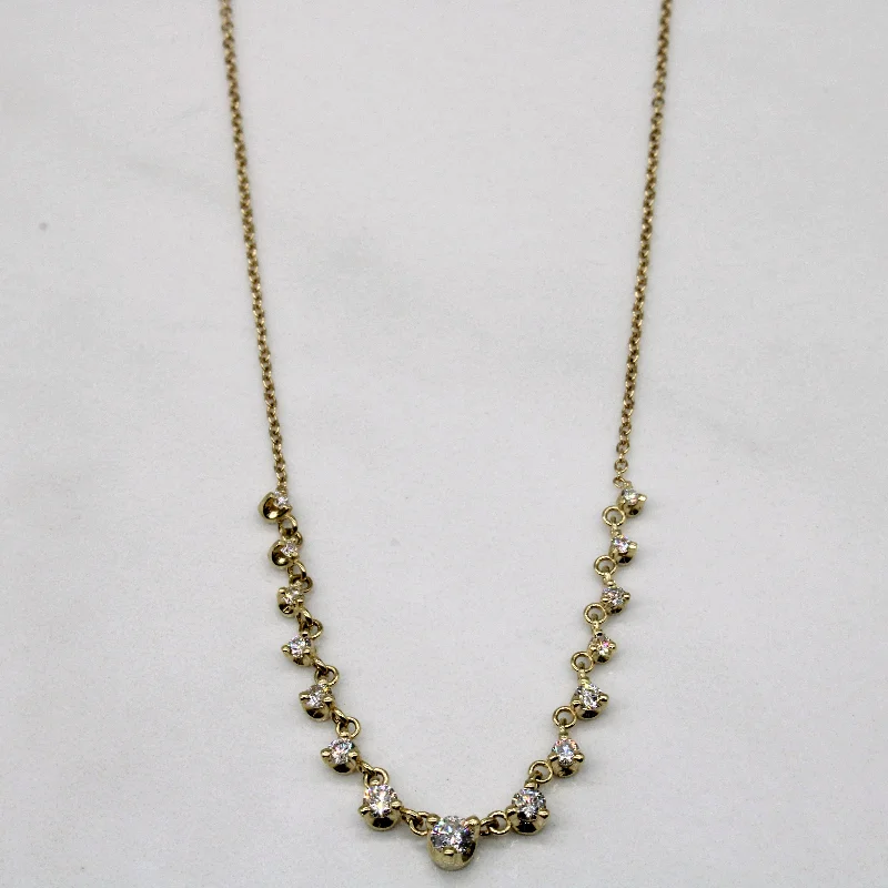 'Zoe Chicco' Diamond Link Necklace | 0.46ctw | 16" |